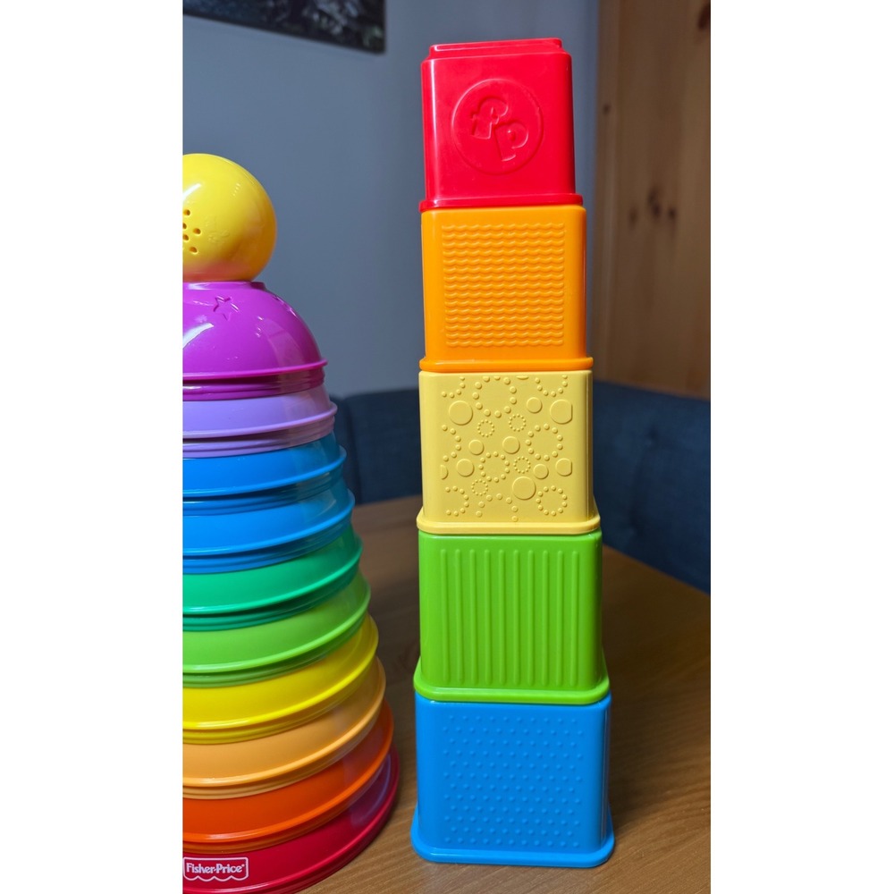 First Release Fisher Price Stacking Nesting Ball 2006 & 2014 Stack & Explore Cup - Picture 7 of 10